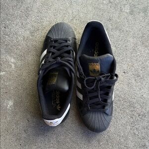 adidas Black & White Shell Toe Sneakers